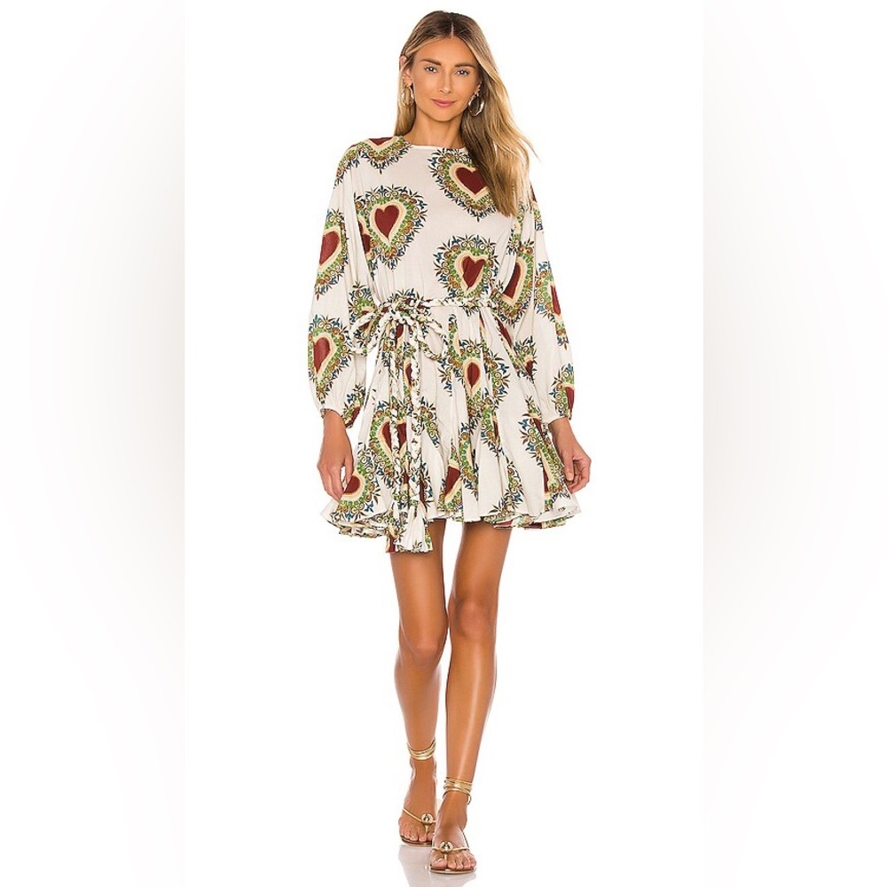 RHODE Ella Dress heart printed size XS in perfect condition